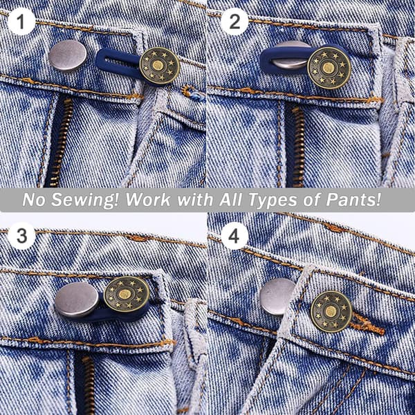 24 stk bukseforlengere i silikon for midje og jeans