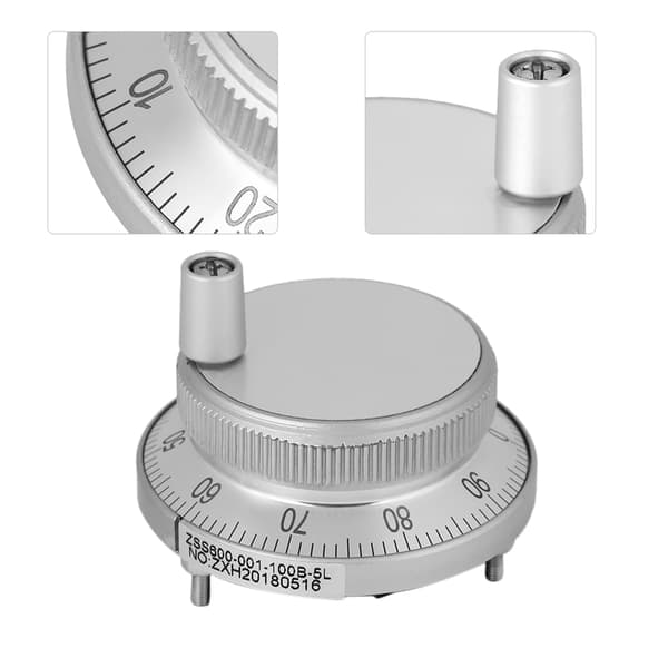 5V 60MM Håndhjul Pulsencoder Fræser Manuel Kontrol Til CNC-system (Hvid)