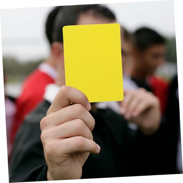 Professionelle dommerkort 6 stk. af PVC til fodbold -