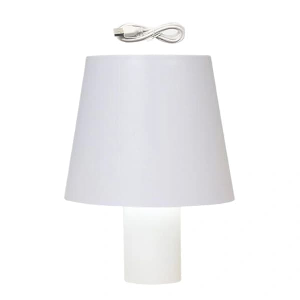 Bordlampe Øyebeskyttelse Sengelampe Berøringskontroll USB Bærbar Skrivebordslampe Hvit