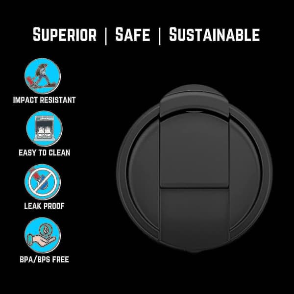 2-pack Hydro Wide Mouth Flip and Sip Kaffelock - Kompatibel med Hydroflask, Nalgene och mer