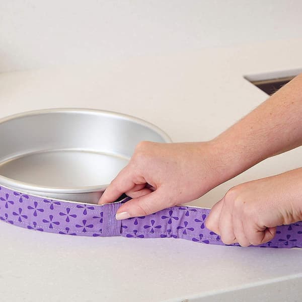 4-delt Bake Even Strip, kakeform fuktighetsstrips, superabsorberende tykk bomull, kakestriper for baking, kakeformstrips