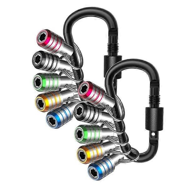 Bitsholder, 10 stk 1/4 sekskant slagborr hurtigskifteholder borrskaftadapter