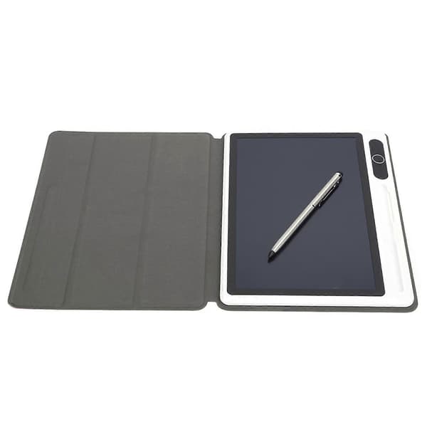 Electronic Notepad LCD Tablet Drawing Board Office Supplies Hand Painting Tool 9 Inch (Rose Red (with Faux Leather Case))