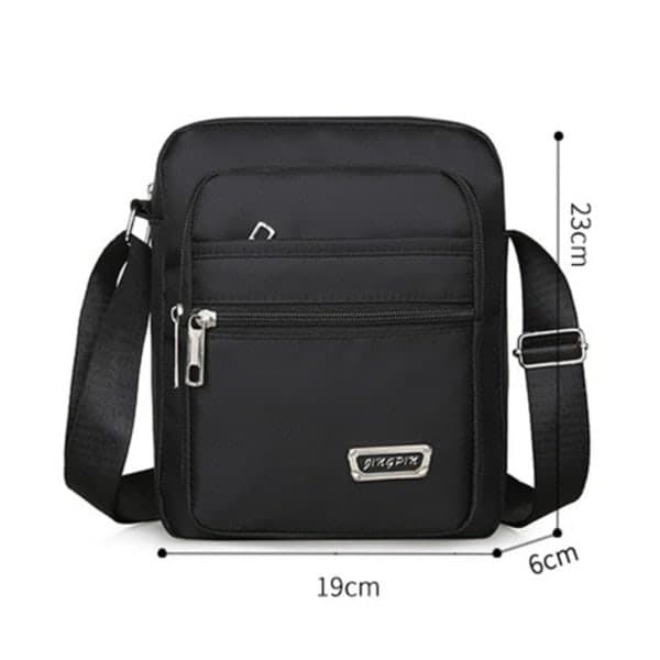 Crossbody-väskor för män Axelväska blå 4 dragkedjor blue 4 zippers-4 zippers