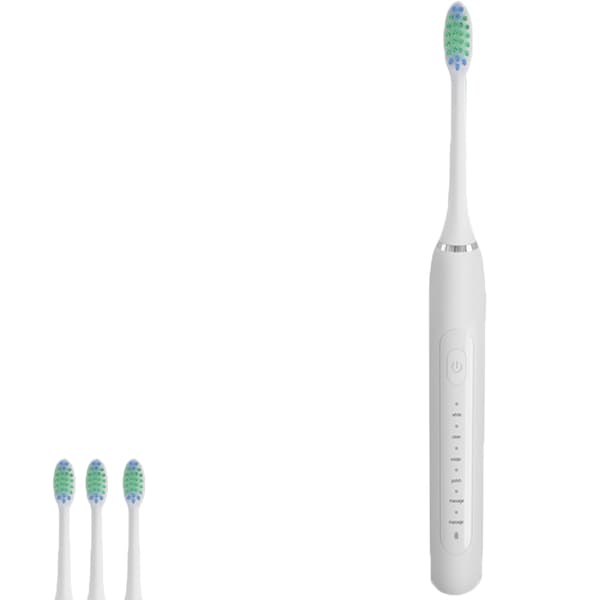 Rechargeable Electric Toothbrush, 1 pc, with 3 Replacement Heads