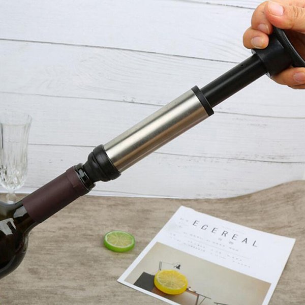 Vinsparare Vakuumpump med 4 Proppar för Flaskförsegling [JUN]