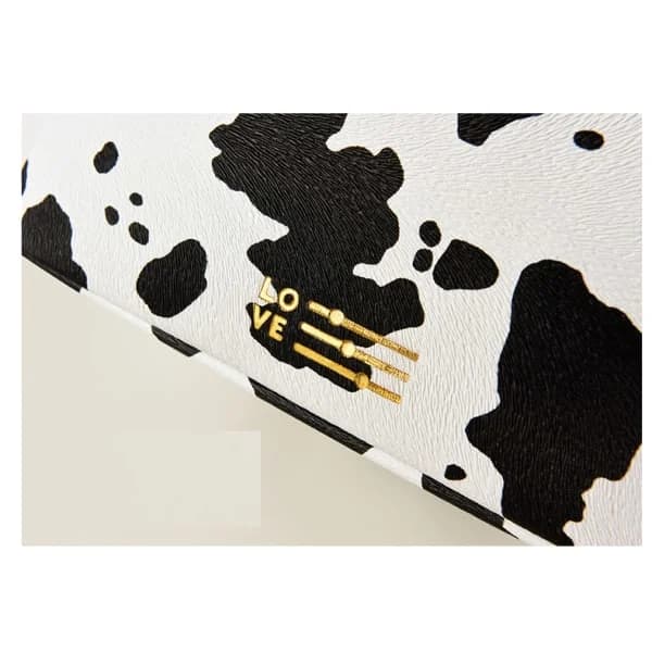 Waterproof PU Leather Makeup Bag, Portable Toiletry Bag, Travel Makeup Case, Cow Pattern Storage Bag-tfrf