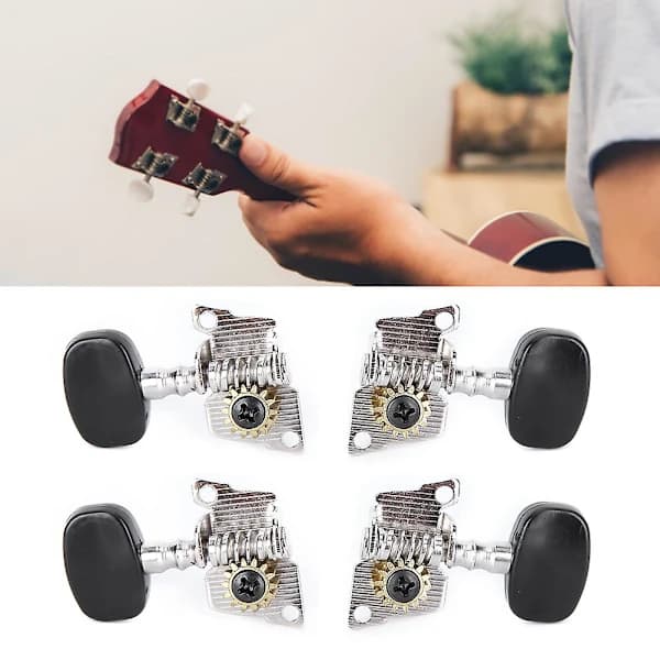 Metalstemmemekanik til ukulele, til 4-strenget klassisk guitar, instrumenttilbehør