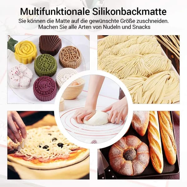 Bakematte - 70x50cm Gjenbrukbar silikonbakematte - Deigmatte