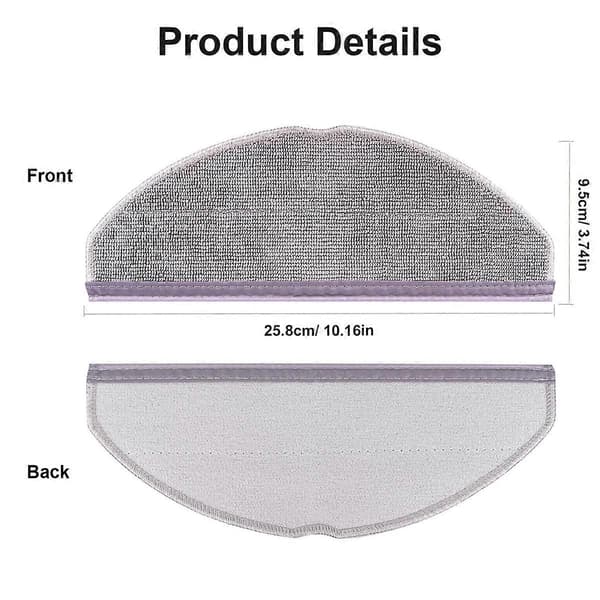 Microfiber Pads Replacement Mop Pad Compatible for L60/L60 Hybrid/L60 /L50 Series Robot Vacuum Cleaner
