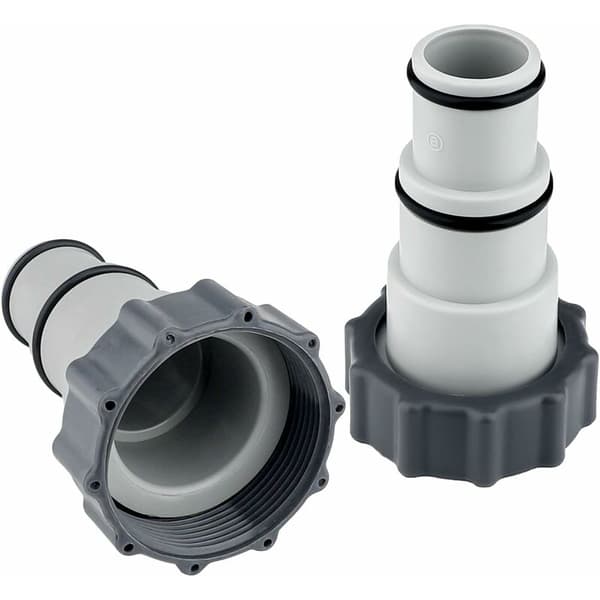 Poolslangeadapter, 2 stk. slangeadapter pooladapter A til swimmingpool 32-38mm til pumper pooltilbehør med gevind, tætningsring