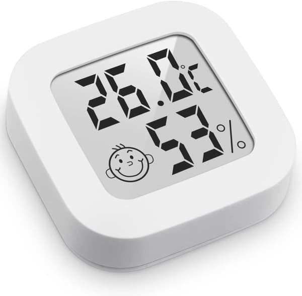 Mini Digital Indendørs Termometer - Vejrstation - Termometer - Høj Nøjagtighed Temperaturmåler - Indendørs Termometer - Hygrometer
