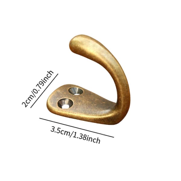 3 st Multifunktionella Krokar Mässing Mångsidiga Klädkrokar Rockkrokar Väggmontering [DB] Bronze 3.5 cmx2 cm Bronze 3.5 cmx2 cm