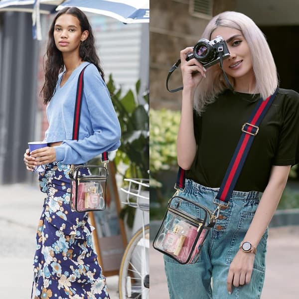 Clear Crossbody Bag Approved, Adjustable Shoulder Strap Color37