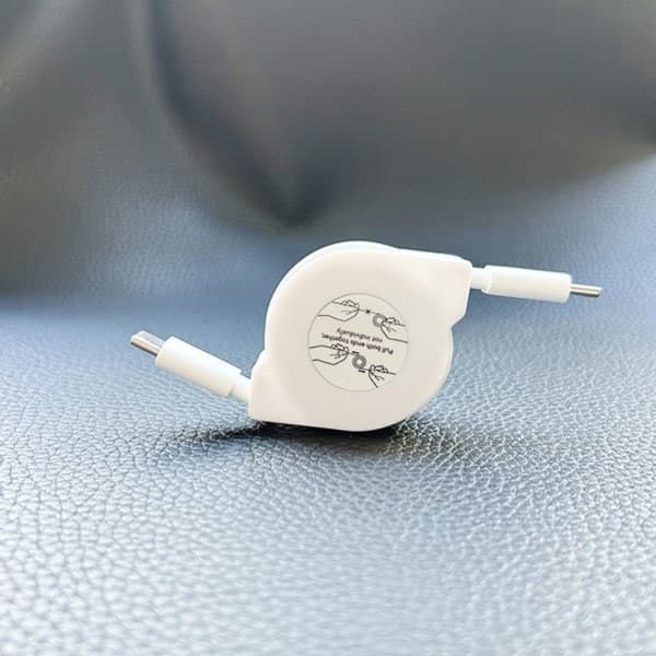 Infällbar PD 60W USB C till USB C datakabel, snabbladdningskabel för bärbar dator, typ C-telefoner, switchar, surfplattor