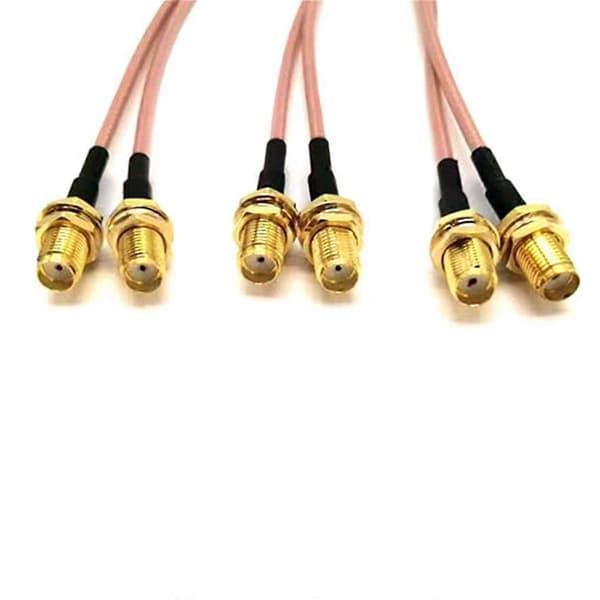 3-pak RF-koaksialkabel SMA-splitter SMA han til dobbelt SMA-hun koaksialkabel
