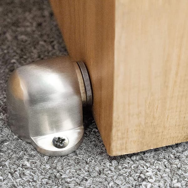 Dørstopper, Stærk Magnet, Magnetisk Dørfanger, Dørmagneter, Børstet Metal Gulvmonteret Magnetisk