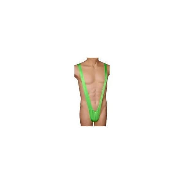 Mankini til mænd - Borat Bikini Badedragt - Grøn - Nylon (80%) - Elastan (20%) (Fww) Blå Bleu