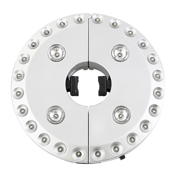28 LED Umbrella Light Parasol Umbrella Light Screen 3 Levels Dimmable Battery Powered Night Light for Yard Lawn Patio Silver Silver