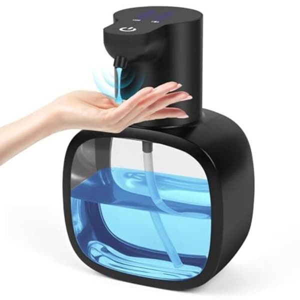 Automatic Soap Dispenser 500ml Wall Mounted for Kitchen Bathroom Compatible with Dish Soap Black