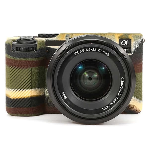 G7q For Sony A7C II A7CR Textured Case Anti-Scratch Silicone Protective B4h Camera Housing - Camouflage