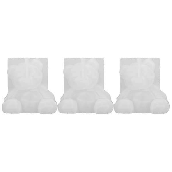 3 stk. Bjørneformede Støbeforme i Resin 3D Epoxy Dyre Silikoneform til Dekoration