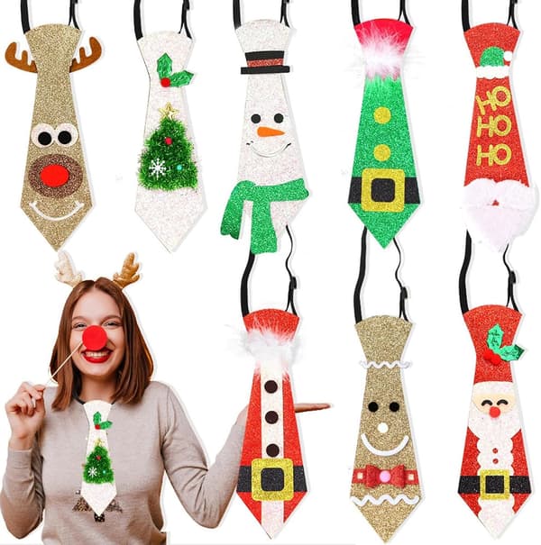 Nytår Jule slips Julemanden Elegant Snemand Slips Julemanden Slips til Børn Mænd Julekostume
