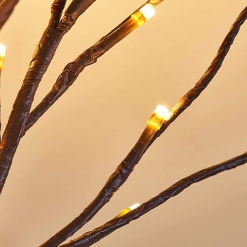 Sarja 3 ulko- ja sisävalopuuta 60 LED-vedenpitävää valohaaraa 76 cm