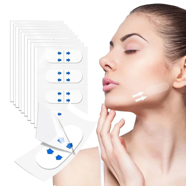 40 klistermärken Invisible Face Lifter Tape ansiktslyftande klistermärken