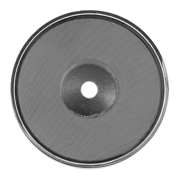 10-pack runda magnetlås med 0,5 cm mitthål, 3,6 cm diameter, 0,7 cm tjocklek, 7,3 kg, silver