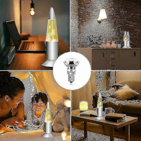 R39 E14 40W Lava Lamp Bulbs, Edison Screw SES Reflector Small Lava Lamp Bulbs, Warm White 2800K R39 Dimmable (2-Pack) Fo
