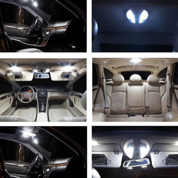 54 hvide LED-pærer til bil - E-Klasse W211 2002-2008