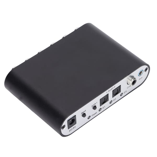 51R Digital lyddekoder 5.1-kanal til 3.5 mm Stereo AUX til 6 RCA Digital DAC-dekoder AC 100‑240V EU-stik