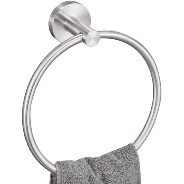 (Silver) Bathroom Towel Ring, Round Towel Bar Holder 304 Stai