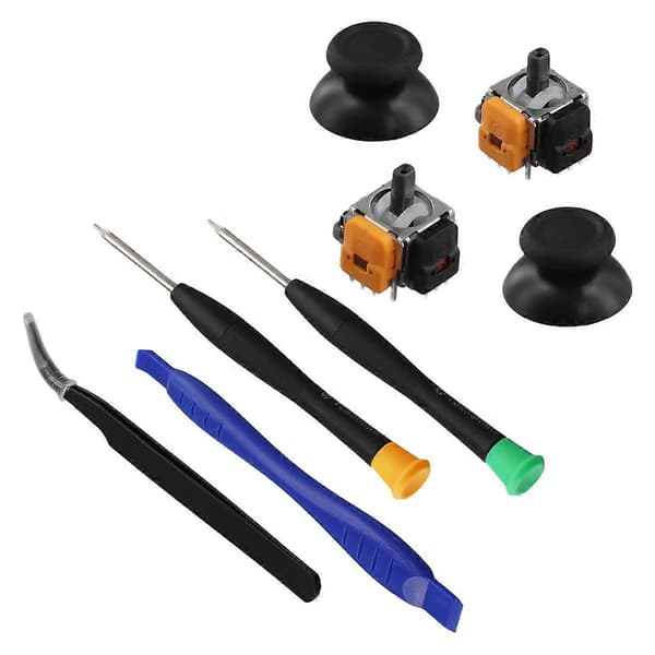 Erstatning Hall Effect Joystick for Kontroller 3D Analog Thumbsticks Reparasjonsdeler Kit [DB] Som vist