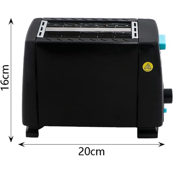 2-slice toaster with wide slots - 220V EU plug - Automatic slot centering - Removable crumb tray - For home use