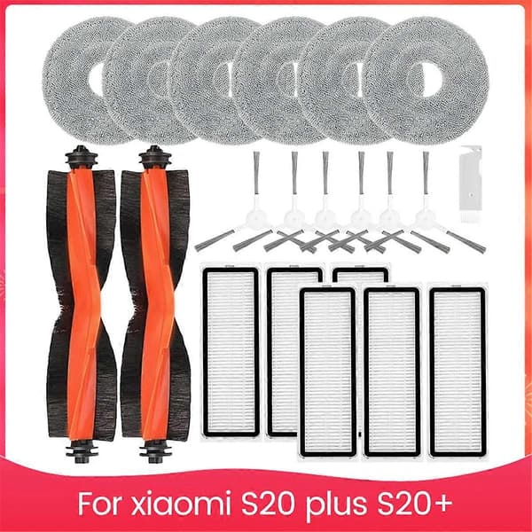 Erstatning for Xiaomi S20 Plus S20+ Robotstøvsuger B108GL Deler Hovedbørste Sidebørste Hepa Filter M