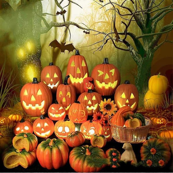 Halloween Græskar Dekorationslys, Søde Halloween Græskar Lanterne Dekorationer Lyser op til Hjemmet (stil2)