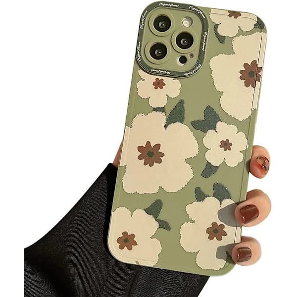 Söpö kukallinen pehmeä iPhone-kuori (Vihreä, iPhone 11)