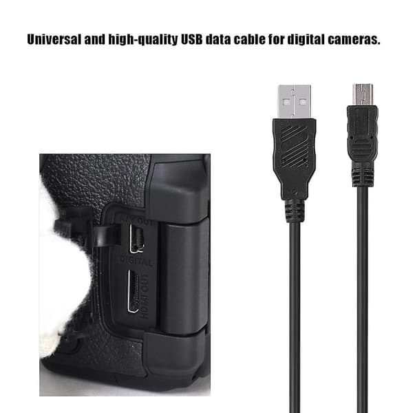 USB Data Cable USB 2.0 Mini B 5-Pin for Canon IXUS Cameras