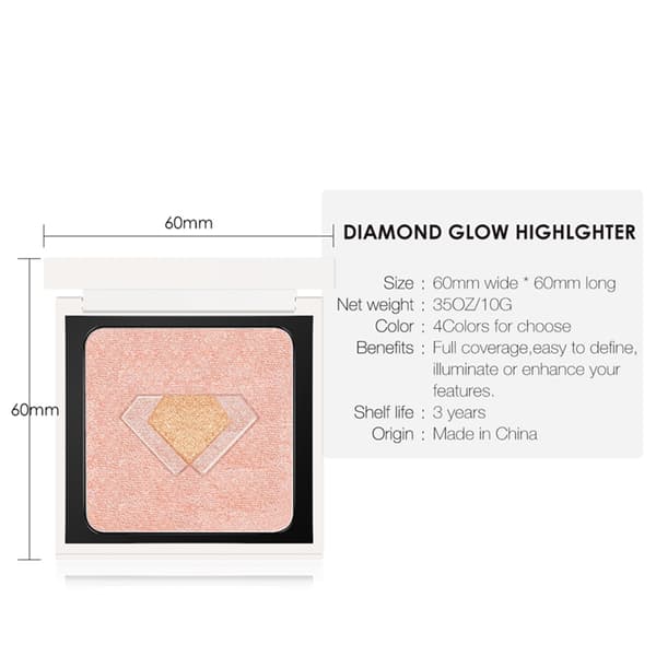 Professionelt Highlighterpudder Ansigtskontur Brightener Ansigts Skønhed Makeuppudder#4