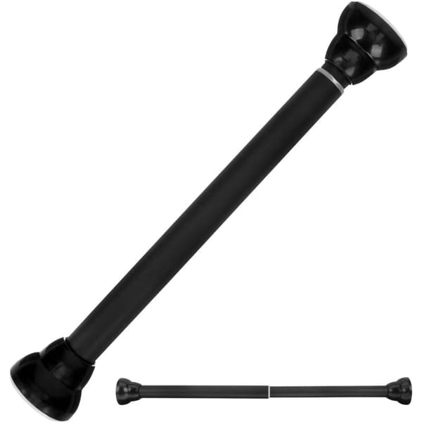 Justerbar Duschdraperistång med Spänning 200 cm, Gummi, Kompatibel med Perforerade Duschdraperier 60-110 cm