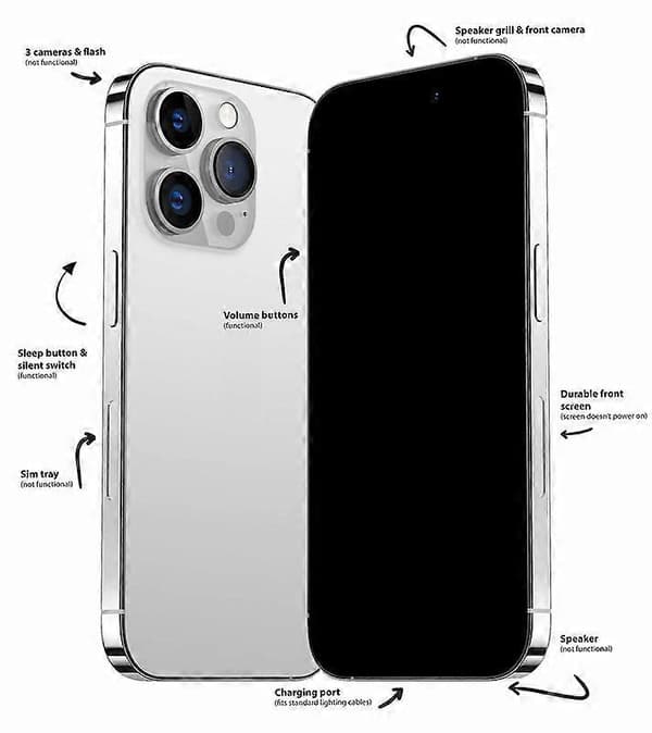 Dummy Premium Display -mallipuhelin Apple iPhone Max Pro 14:lle