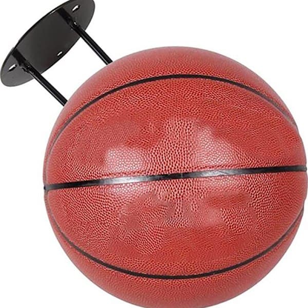 Universell Bollhållare Basketboll Väggmonterad Väggdisplayhållare Svart