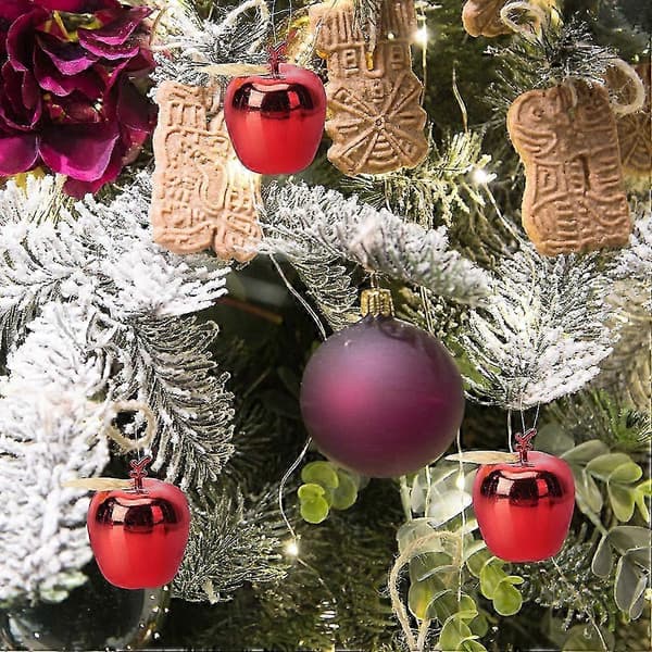 12 stk. Juletræsvedhæng Juletræ Æbleformede Vedhæng Julepynt