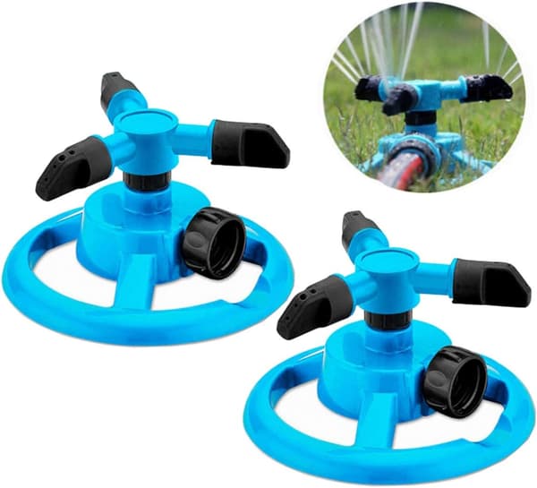 Plænesprinkler 2 stk. 360° Automatisk roterende pistoler Vand