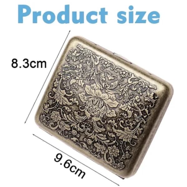 Metal Cigarette Case - Classic Retro Weatherproof Portable Metal Cigarette Case