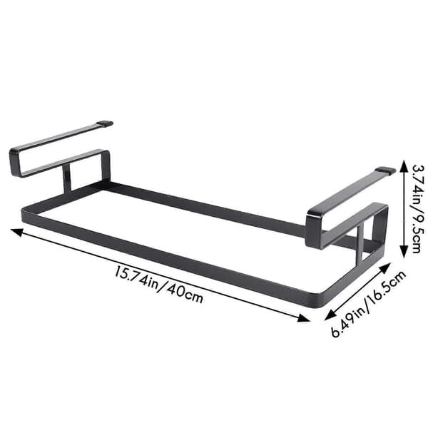 1 pc Cabinet Hanger Shelf Spice Bottle Rack Under-shelf Spice Organizer Wardrobe Organizing Rack Un