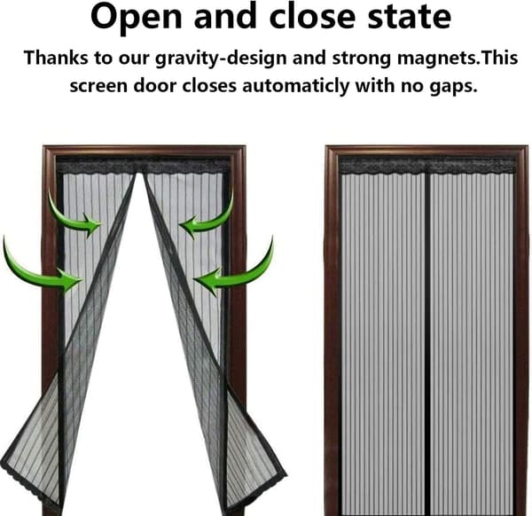 Magnetic Door Mosquito Net, Automatic Closing Curtain Ultra Fi